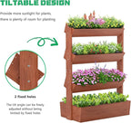 DoCred Vertical Wooden Raised Garden Bed, 4 Tier Garden Planters Freestanding - Image 3