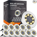 INCX 4.6 inch Solar Lights Outdoor Waterproof, 12 Pack Solar Lights by INCX