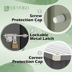 Devoko Outdoor Storage Shed 8 x 6 FT Lockable Metal Garden Shed Steel - Image 3