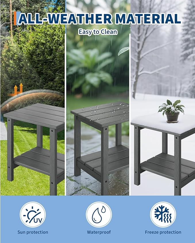 GarveeLife Poly Lumber Rocking Chair Outdoor Set of 4 - Image 6