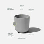 Veradek Round Lima Plastic Planter Pots - Image 2