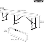 LIFETIME Portable Folding Bench, 6‑Foot Fold‑in‑Half, UV‑Resistant Seat - Image 3