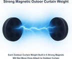 2LB Heavy Duty Outdoor Curtain Weights, Strong Magnetic Gazebo Curtain Weights - Image 3