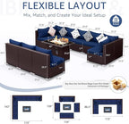 NICESOUL Modern Outdoor Patio Sectional Sofa Set - Image 5
