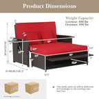 Tangkula Patio Rattan Daybed - Image 5