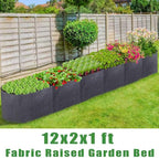 POILKMNI 12x2x1ft Oval Fabric Raised Garden Bed - Image 2