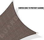SUNNY GUARD Custom Size 9'x9' Brown Sun Shade Sail Rectangle UV Block Shade - Image 7