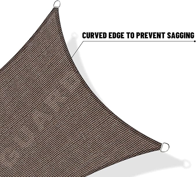 SUNNY GUARD Custom Size 10'x15' Brown Sun Shade Sail Rectangle UV Block Shade - Image 7