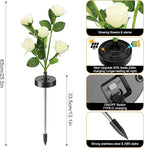 Upgraded Solar Garden Lights, 4 Pack Outdoor Solar Lights, New Round Panel - Image 3