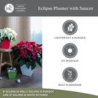 The HC Companies 10 Inch Eclipse Square Planter Pots - Image 4