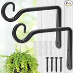 Plant Hangers Outdoor, 2 Pack 6 Inch Hanging Plant Bracket, Metal Hanging Plant by MOWPOG