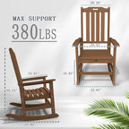 Oversized Rocking Chair Set of 4, Outdoor Rocking Chair - Image 3