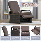 ATR ART TO REAL Outdoor Recliner, Outdoor Wicker Recliner Chair - Image 7
