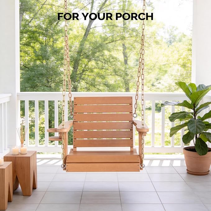 VINGLI Heavy Duty 880 LBS HDPE Porch Swing Outdoor - Image 2