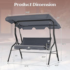 Tangkula 3 Person Porch Swing, Patio Swing - Image 6