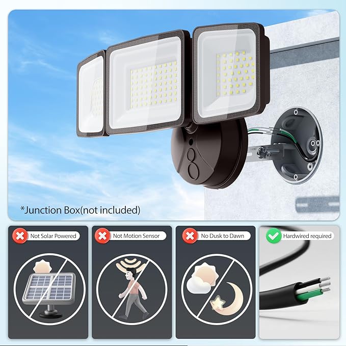 Onforu 130W Flood Lights Outdoor, 13000LM Brightness LED Light Outside - Image 2