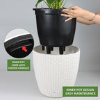 Dexceder 15x14 Rattan Self Watering Planter - Image 4