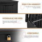 Devoko XXL 230 Gallon Resin Large Deck Box Waterproof Outdoor Storage Box - Image 6