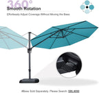 PURPLE LEAF 11 Feet Patio Umbrella Outdoor Cantilever Round Umbrella Aluminum - Image 8