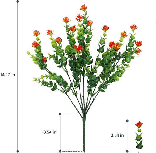 20 Bundles Artificial Fall Flowers Outdoor Fake Flowers, UV Resistant No Fade - Image 2