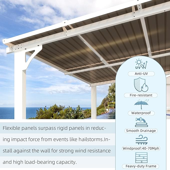 AECOJOY 12' x 10' Outdoor Gazebo Pergola - Image 5