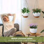 10 inch Self Watering Hanging Planters, 2 Pack Hanging Baskets - Image 6