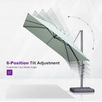 PURPLE LEAF 10' X 13' Rectangle Cantilever Umbrella - Image 6