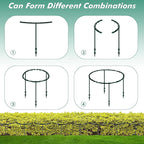Mwellewm 10 Pack Plant Support Plant Stakes Metal Half Round Search Support - Image 4