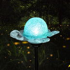 Afirst Decorative Solar Lights Outdoor Solar Turtle Stake Lights Hand Blown - Image 7