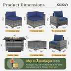 Aoxun 7 Piece Patio Furniture Set - Image 8