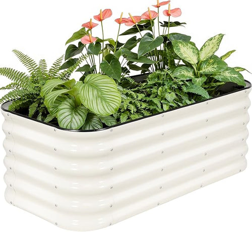 4×2×1.4FT Galvanized Raised Garden Bed Outdoor, Metal Raised Garden Bed Kit by TwentyNext