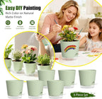 Plant Pots 4 Inch Self Watering Pots, 6 Pack Plastic Planters - Image 6