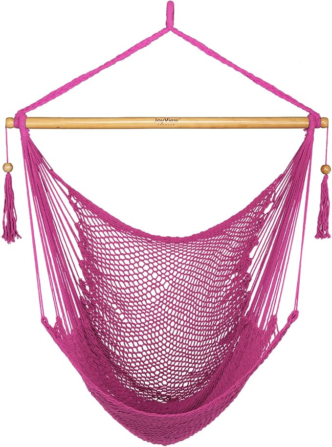 JoyView Hammock Chair with Spreader Bar Caribbean Hammock Swing Chair 300 LBS by JoyView