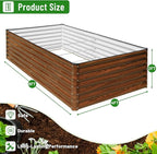 SnugNiture Galvanized Raised Garden Bed 8x4x2FT Outdoor Large Metal Planter Box - Image 2