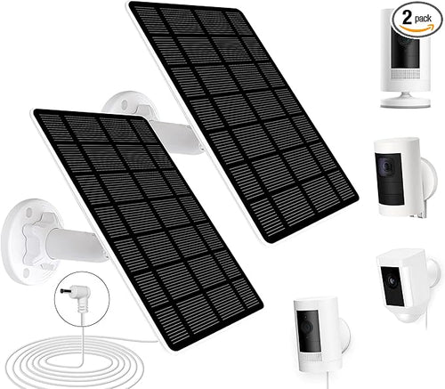 2-Pack 5W 6V Solar Panel for Ring Camera, Solar Charger Compatible by DFTIM