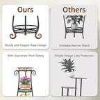 LASZOLA 3 Tier Black Metal Plant Stand - Image 4