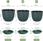 Large Flower Pots 12/10/9 inch, Plant Pots - Image 3