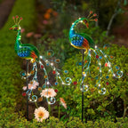 DREAMSOUL 2 Pack Peacock Solar Lights Outdoor, Tall Waterproof LED Outdoor - Image 3
