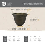 The HC Companies Sierra Round Self-Watering Pot - Image 6