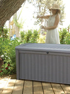 Keter Outdoor Storage Deck Box for Patio, Backyard & Garden, 110 Gal, Organizing - Image 11