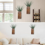 Wooden Wall Planter Vase Set of 2, Boho Hanging Planter - Image 3