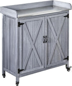 VEVOR Potting Bench Table, Outdoor Gardening Wooden Storage Cabinet - Image 9