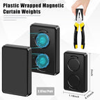 18 Pcs Outdoor Curtain Weights, Plastic Wrapped Magnetic Drapery Weights - Image 2