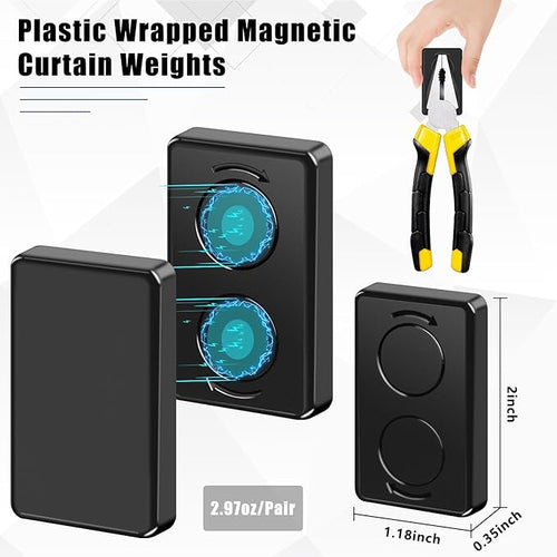 36 Pcs Outdoor Curtain Weights, Plastic Wrapped Heavy Duty Curtain Weights - Image 2