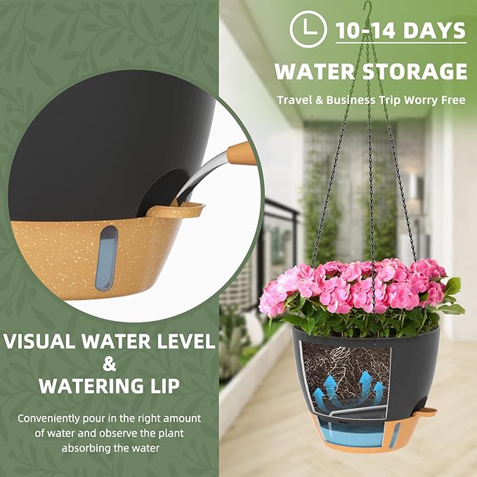 ZMTECH 12 Inch Hanging Planters - Image 2