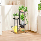 LASZOLA Black 3 Tier Plant Stand Indoor Heavy Duty Metal Planter Flower Holder - Image 9