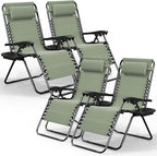 Nestl Zero Gravity Chairs Set of 4, Patio Lounge Chair Outdoor by Nestl