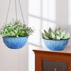 10inch Hanging Planters for Indoor and Outdoor Plants, 2 Pack Hanging Planter - Image 6