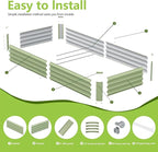 2PCS 8x2x1FT Galvanized Raised Garden Bed, Galvanized Planter Raised Garden - Image 3