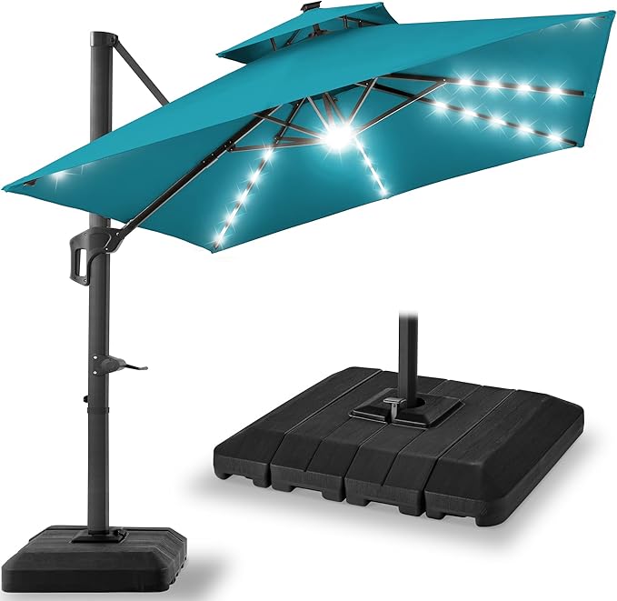 Best Choice Products 10x10ft Cantilever Patio Umbrella w/Base Included by BestChoiceProducts
